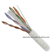 China hizo precio de fábrica UTP Cat5e Cable LAN 1000FT blanco